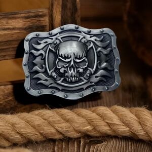 New Skull Belt Buckle Gothic Biker Western Rock Punk Heavy Metal Cowboy Accessor
